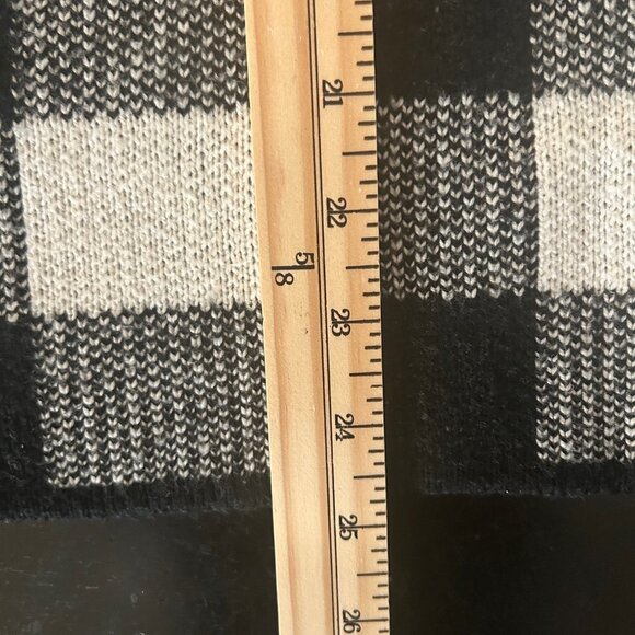 Talbots Womens Cardigan/Coatigan Black White Open Sweater Jacket Checkered SZMP - Picture 10 of 11